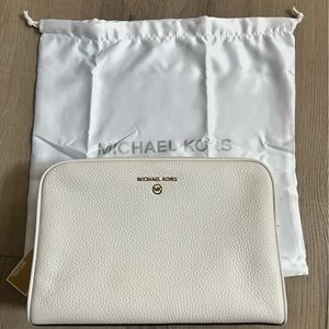 NWT cream color Michael Kors travel case